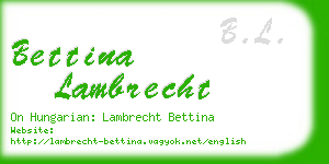 bettina lambrecht business card